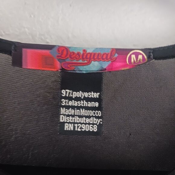 Desigual sleeveless mesh top circle desing dress size M - Picture 4 of 6